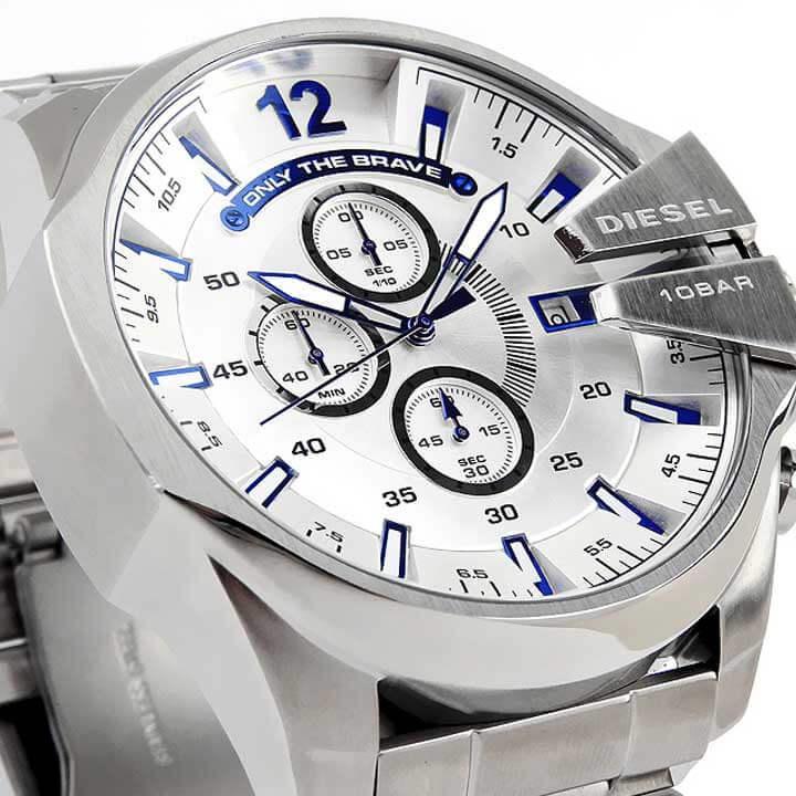 Diesel Mega Chief Chrono All Silver Men's Watch DZ4477