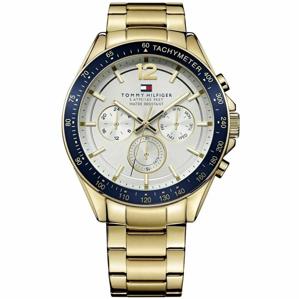 Tommy Hilfiger Luke Multifunction White Dial Gold Men's Watch - 1791121