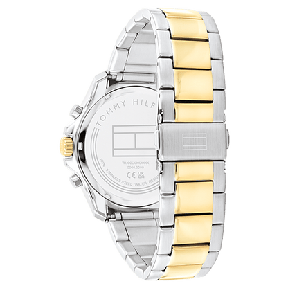 Tommy Hilfiger 1792095 watch caseback showing steel construction and engraved details