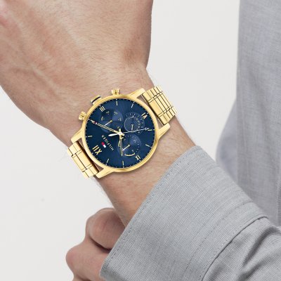 Tommy Hilfiger Sullivan Gold Blue Men's Watch - 1791880