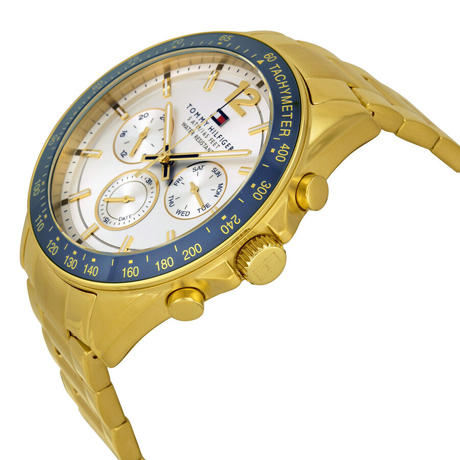 Tommy Hilfiger Luke Multifunction White Dial Gold Men's Watch - 1791121