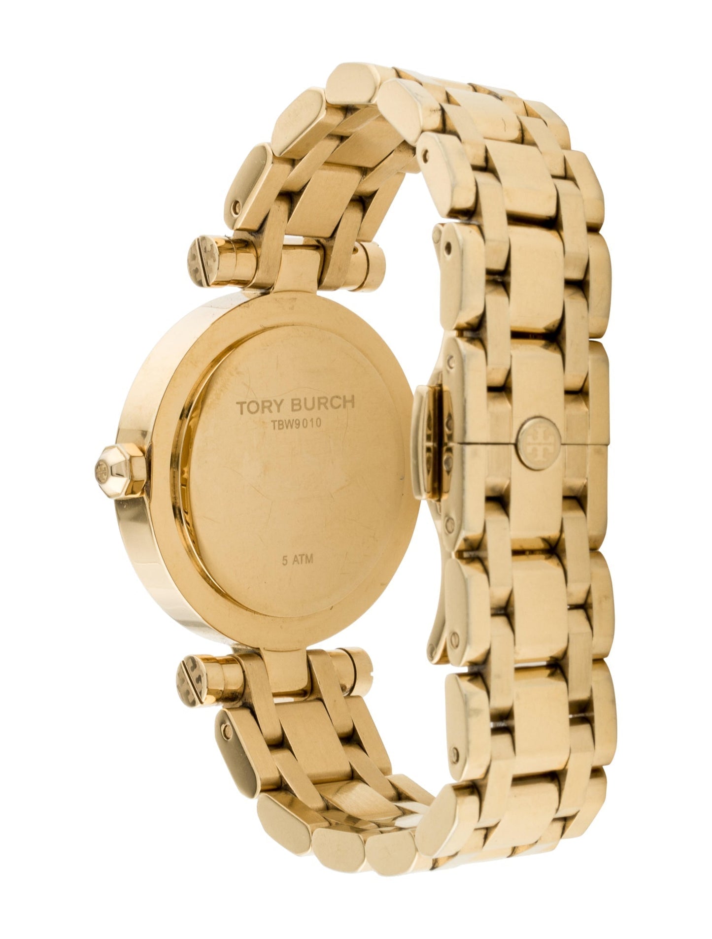 Tory Burch Classic T Navy Blue Dial Gold Women's Watch TBW9010