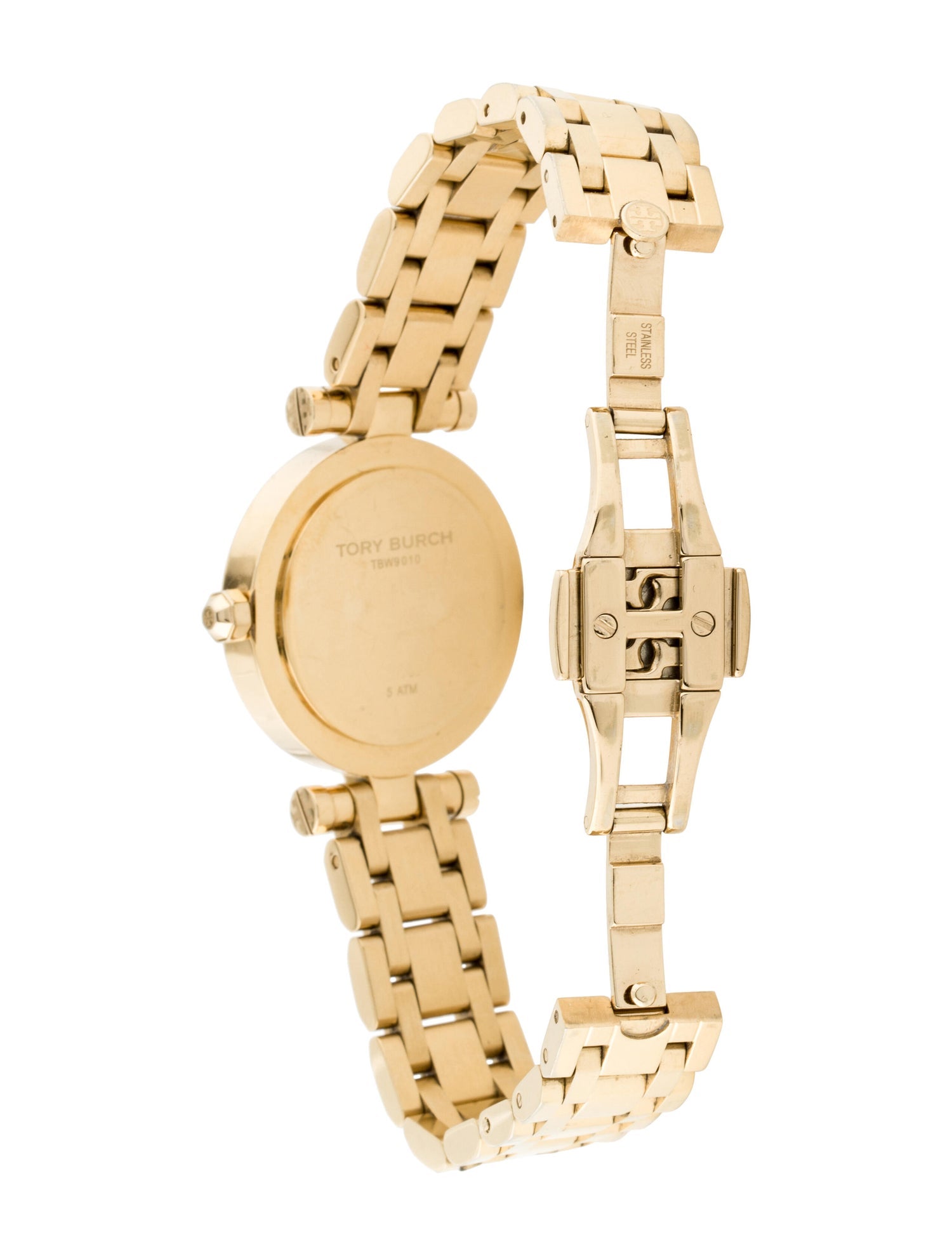 Tory Burch Classic T Navy Blue Dial Gold Women's Watch TBW9010