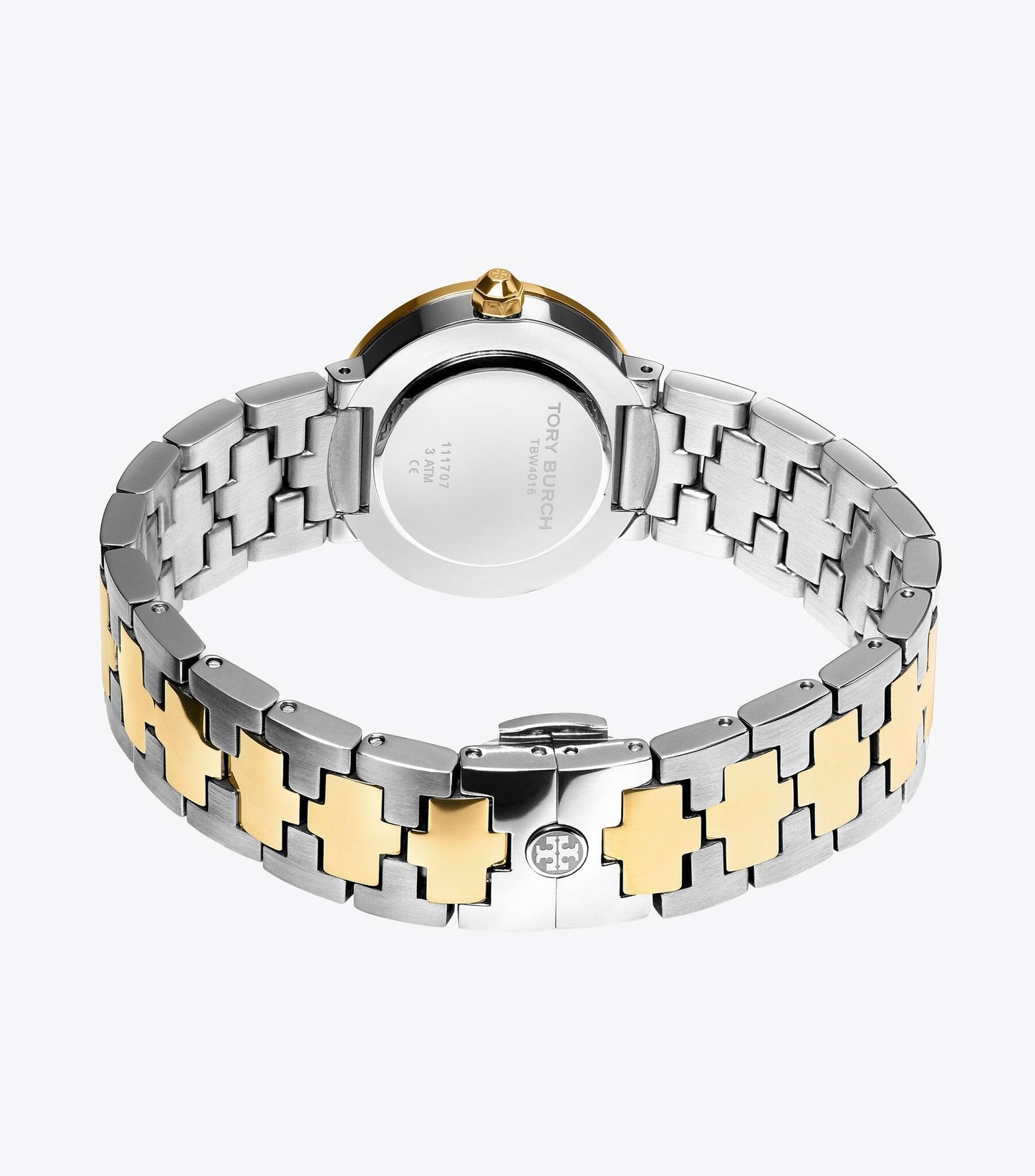 Tory Burch The Reva Dual Tone Stainless Steel Strap Women's Watch TBW4016