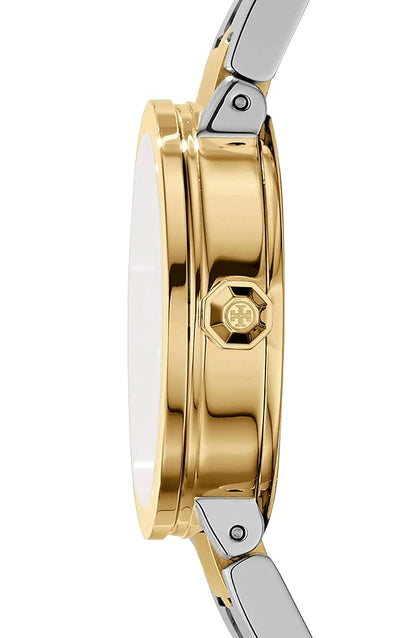 Tory Burch The Reva Dual Tone Stainless Steel Strap Women's Watch TBW4027