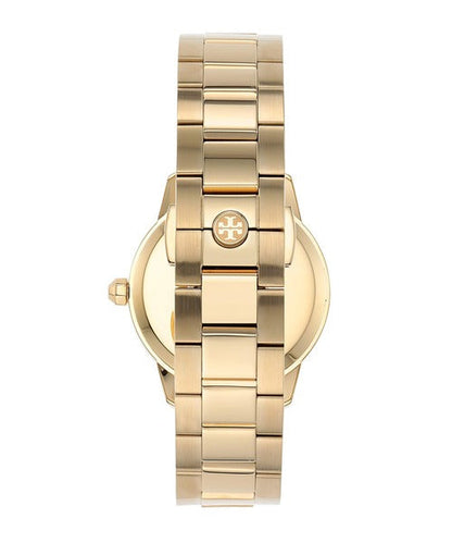 Tory Burch Yellow Gold Collins White Dial Watch  Women's Watch TBW1300