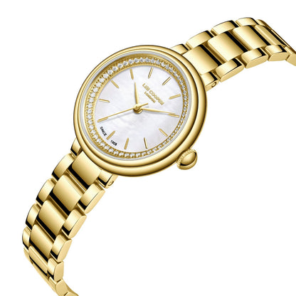 Lee Cooper Classic White MOP Dial Gold Watch - LC08279.120