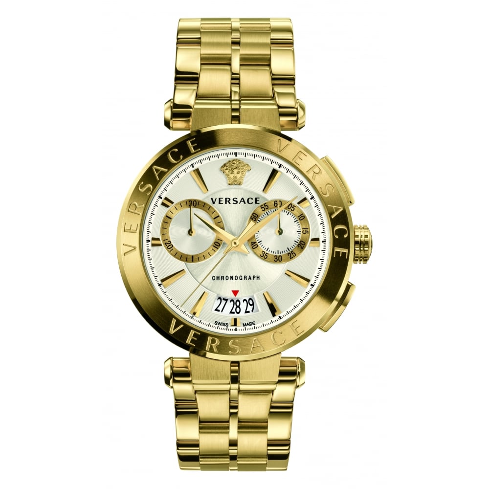 Versace V-Racer Aion Gold Chronograph Men's Watch VBR060017