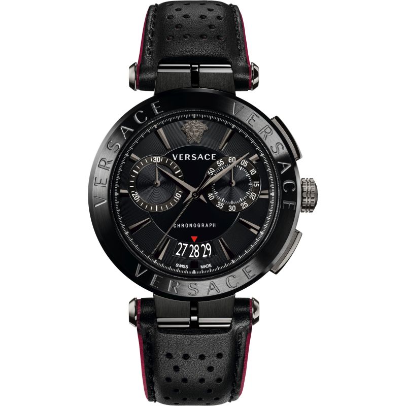 Versace Aion Chronograph All Black Men's Watch VBR030017