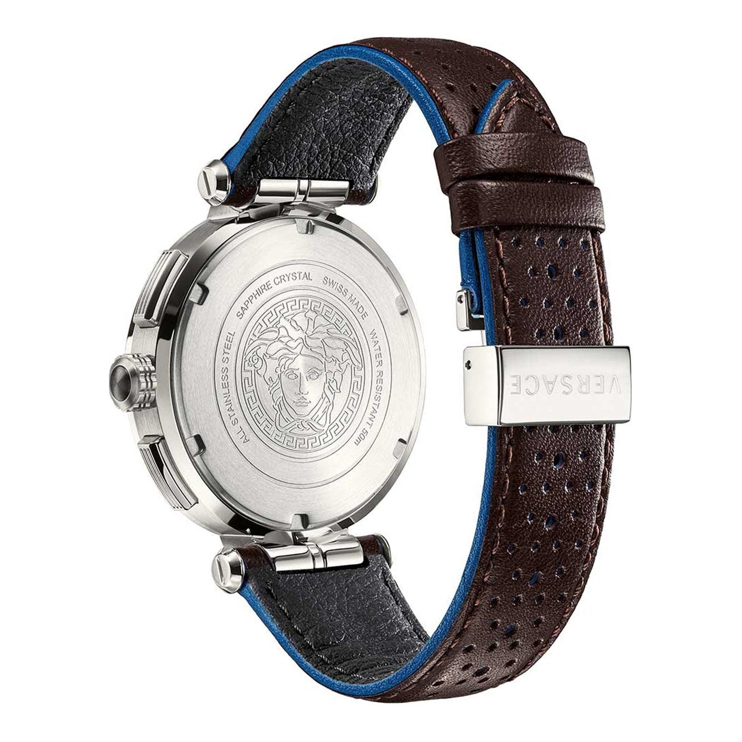 Versace Aion Chronograph Leather Strap Men's Watch VBR010017