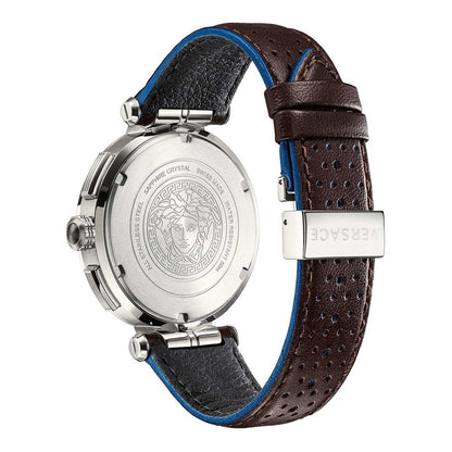Versace Aion Chronograph Leather Strap Men's Watch VBR010017