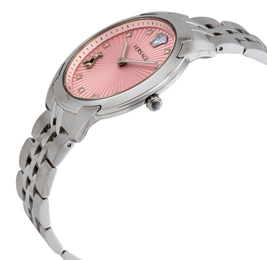 Versace Audrey Quartz Pink Dial Ladies Watch VELR00419
