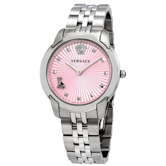 Versace Audrey Quartz Pink Dial Ladies Watch VELR00419