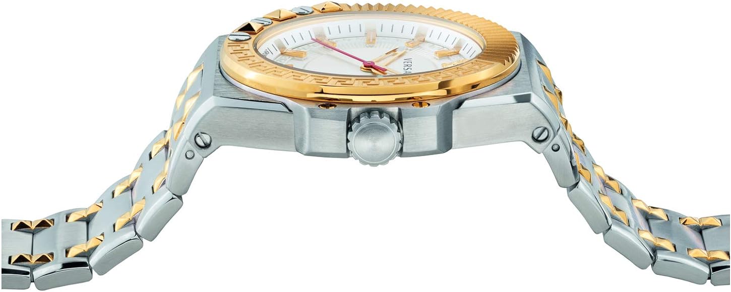 Versace Chain Reaction Quartz Silver Dial Men's Watch - VEDY00519