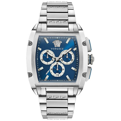 Versace Dominus Stainless Steel Rectangular Dial Quartz Men Watch - VE6H00423