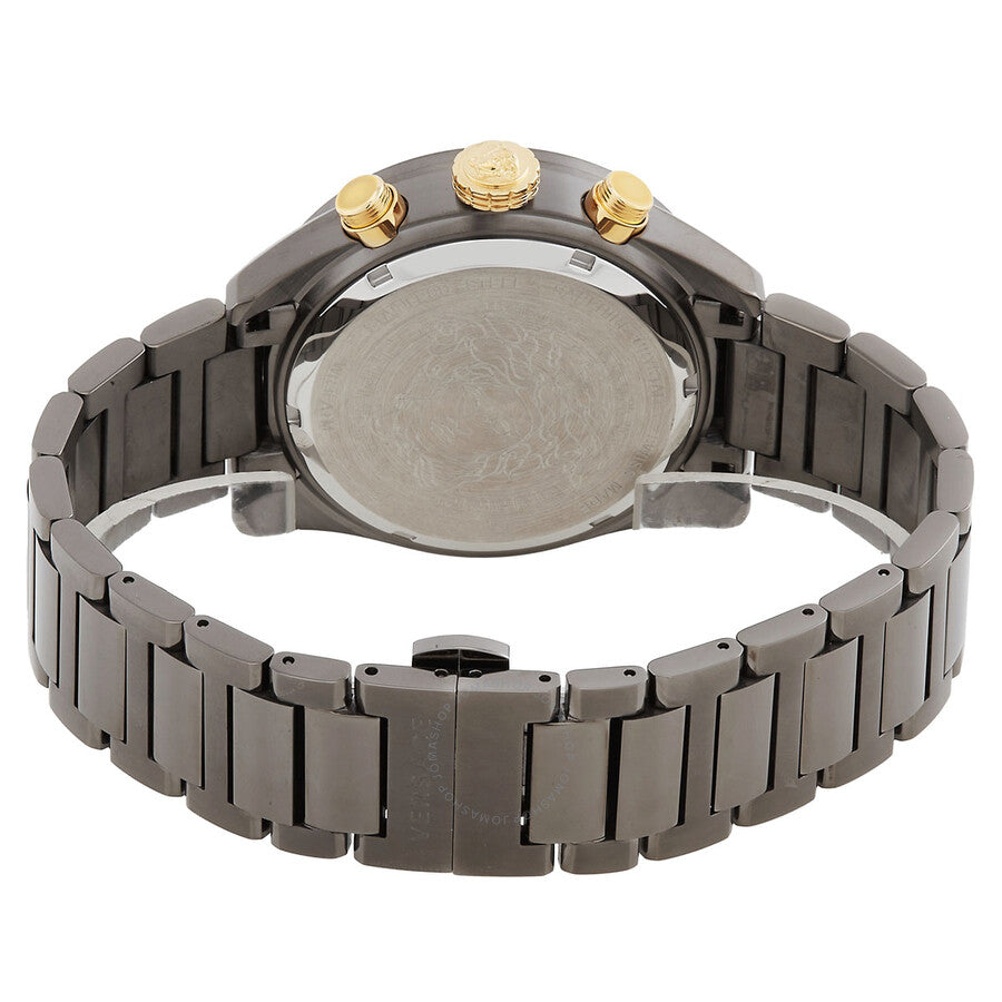 Versace Greca Dome Chronograph Quartz Black Dial Men's Watch VE6K00623