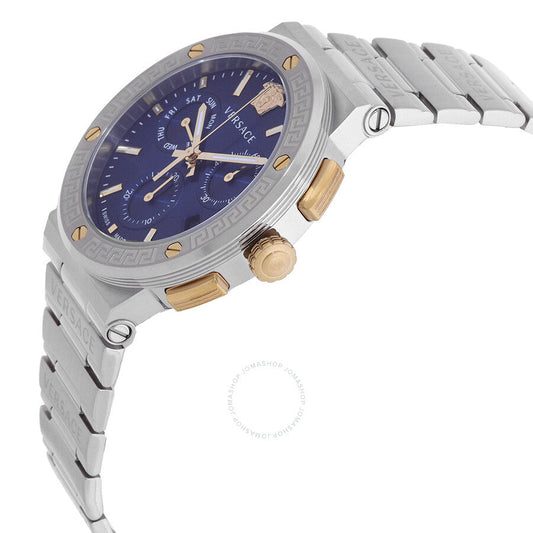 Versace Greca Logo Chronograph Quartz Blue Dial Men's Watch VEZ900221