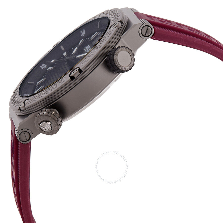 Versace Greca Logo Diver Quartz Black Dial Men's Watch VE8G00224