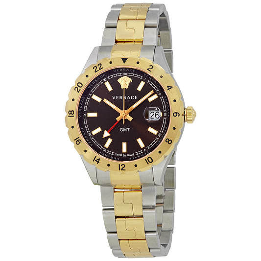 Versace Hellenyium Brown Dial Two-tone Men's Watch V11040015