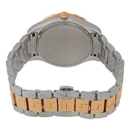 Versace Hellenyium GMT Blue Dial Swiss Movt Two-Tone Watch - V11060017