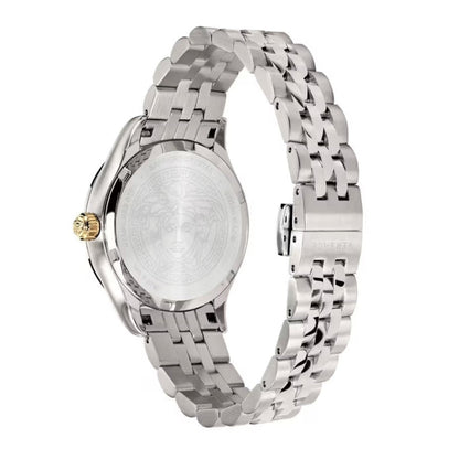 Versace Hellenyium Quartz White Dial Silver Steel Strap Women's Watch - VEHU00320