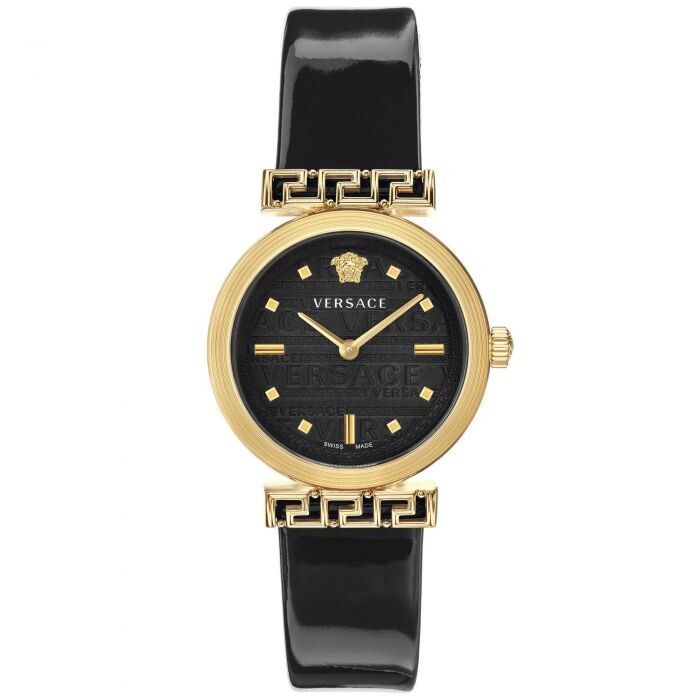 Versace Meander Quartz Black Dial Ladies Watch VELW00420
