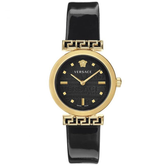Versace Meander Quartz Black Dial Ladies Watch VELW00420