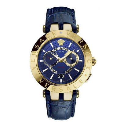 Versace V-Race Quartz Blue Dial Men's Watch - VEBV00219