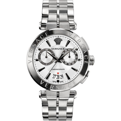 Versace V-Racer Chronograph Silver Men's Watch - VBR040017