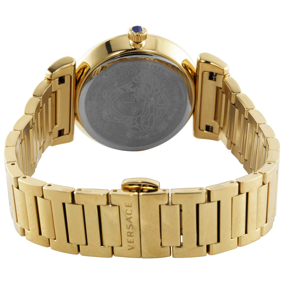 Versace V-Motif Quartz Gold Dial Ladies Watch VERE00618