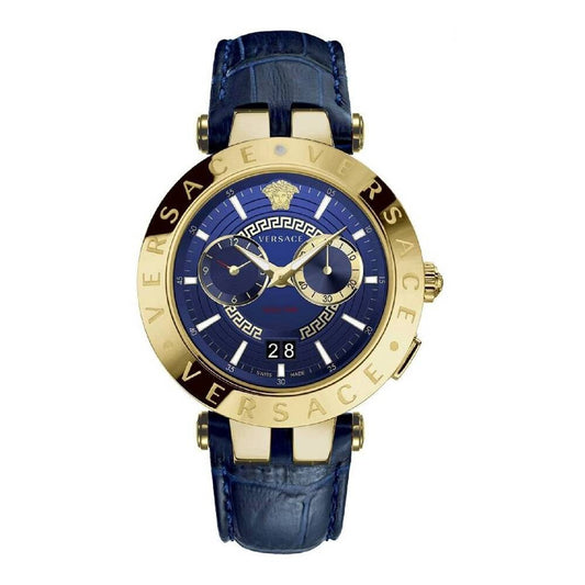 Versace V-Race Quartz Blue Dial Men's Watch VEBV00219