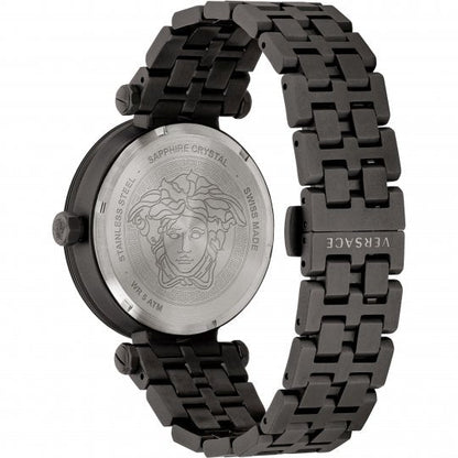 Versace Z3-Greca Sports caseback showing Medusa head medallion and engraved text