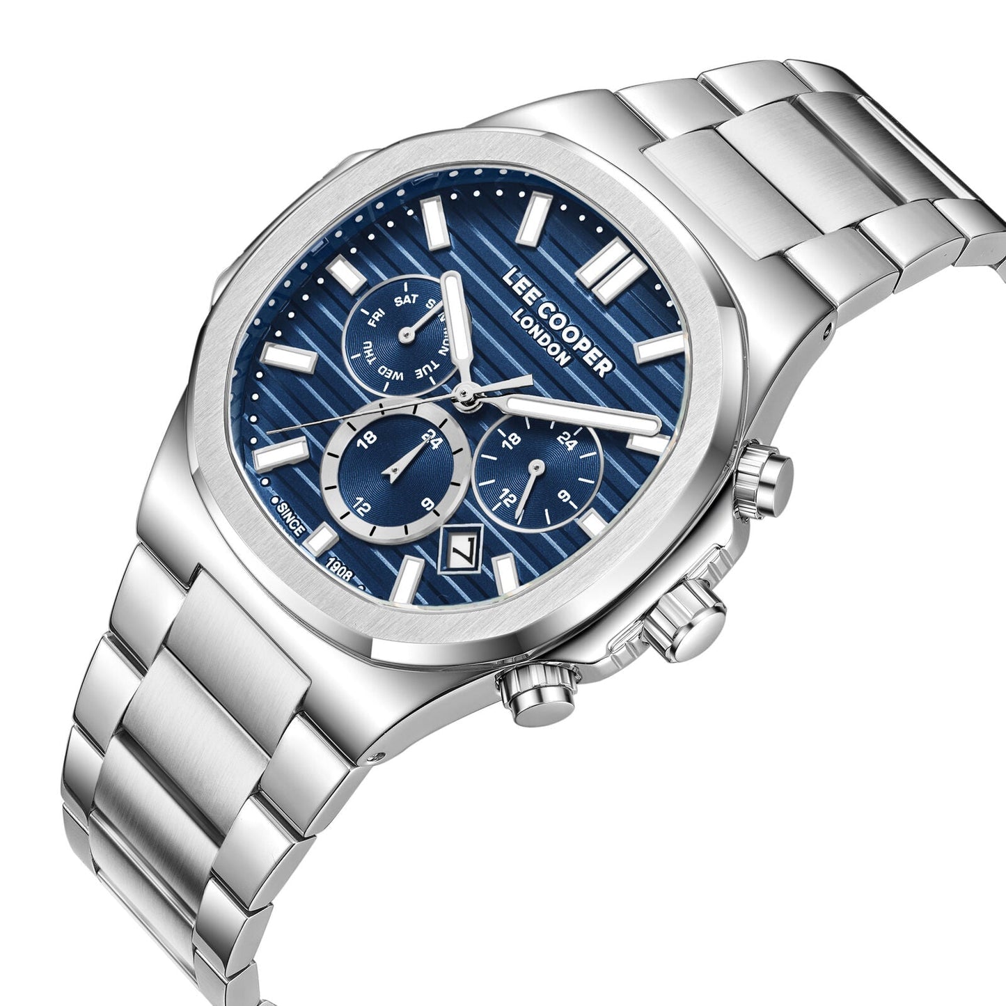 Lee Cooper Gauthier Multifuntion Blue Dial Silver Watch - LC08272.390