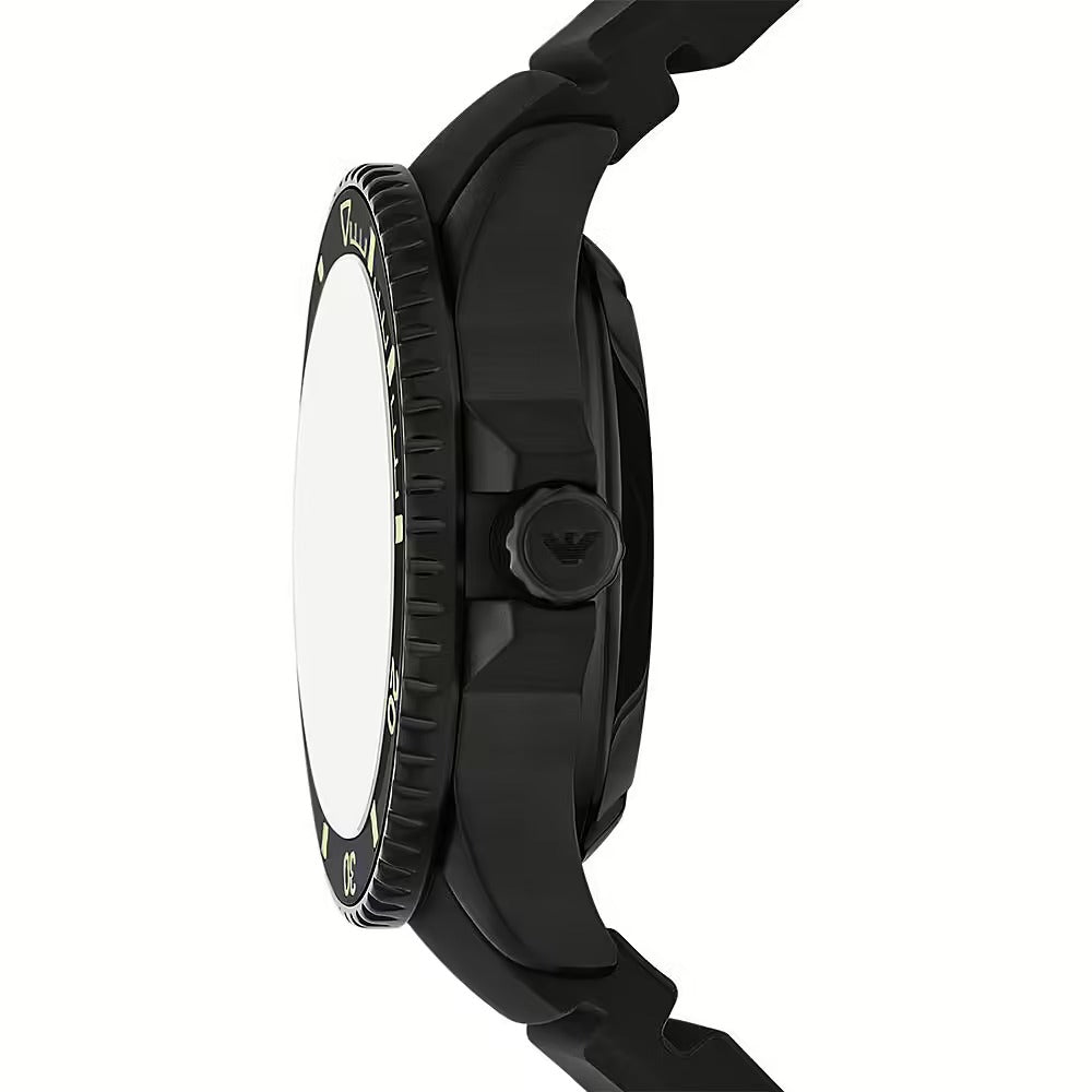 Emporio Armani Sea Explorer Automatic Black Silicone Watch ar60085