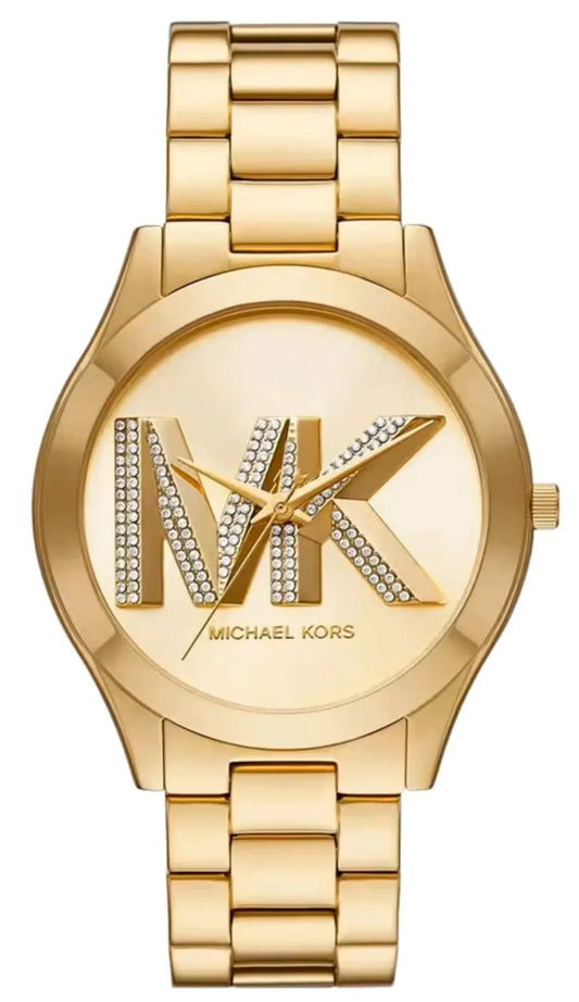 Michael Kors Oversized Slim Runway Gold-Tone Logo Watch MK4732