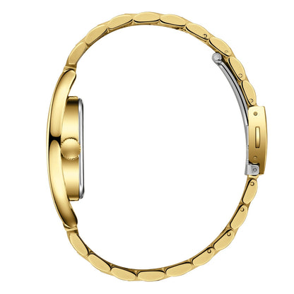 Lee Cooper Square Fashion Silver Dial Gold Watch - LC08274.130