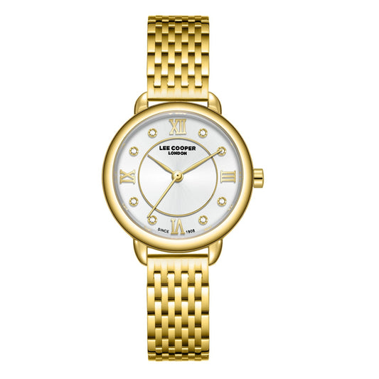 Lee Cooper Elegance Silver Dial Gold Watch - LC08287.130