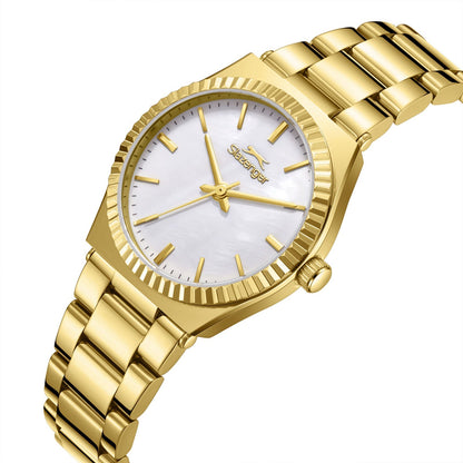 Slazenger Fashion White MOP Dial Gold Watch - SL.09.2589.3.110