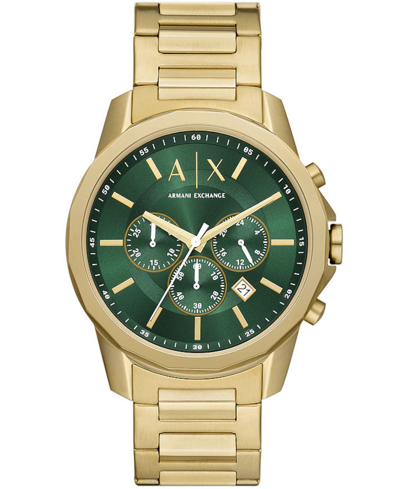 Armani Exchange Chronograph Gold-Tone Green Dial Men's Watch AX1746