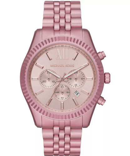 Michael Kors Lexington Chronograph Pink Aluminum Men's Watch - MK8792