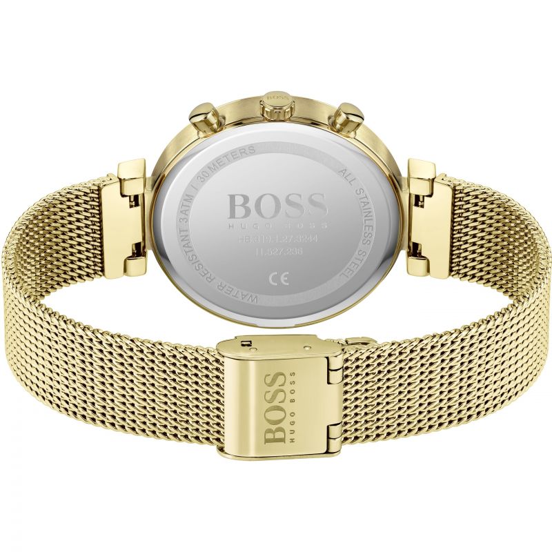 Hugo Boss Flawless Gold Mesh Women's Watch 1502552 - Big Daddy Watches #3