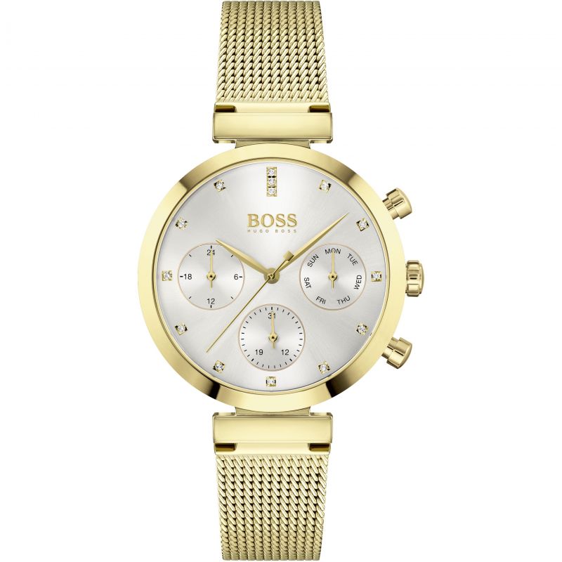 Hugo Boss Flawless Gold Mesh Women's Watch  1502552 - Big Daddy Watches