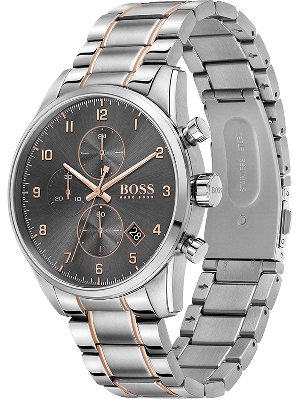 Hugo Boss Skymaster Two Tone Chronograph Men's Watch 1513789 - Big Daddy Watches #2