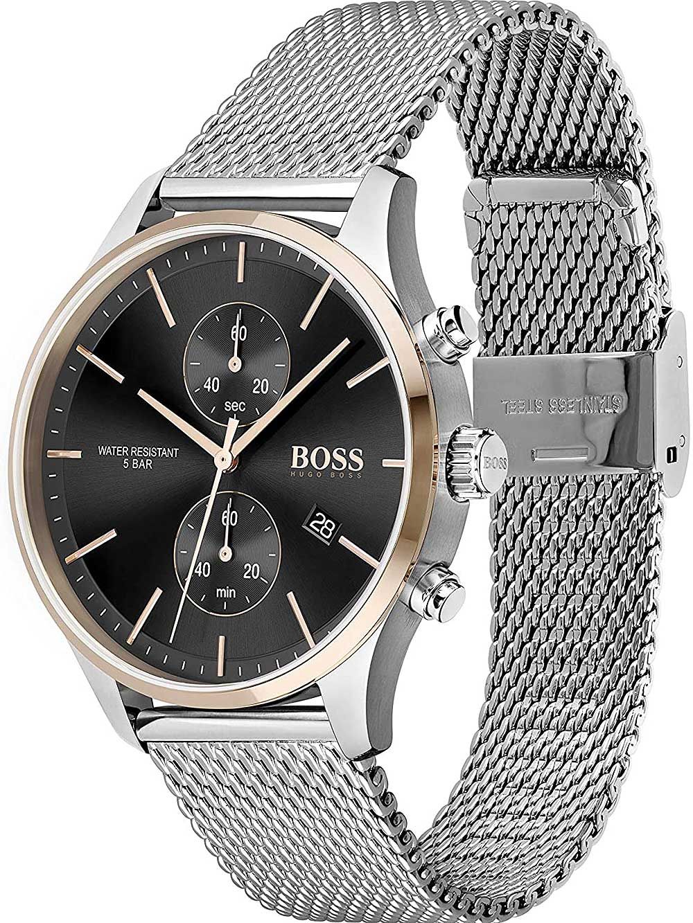 Hugo Boss Associate Silver Mesh Men's Watch 1513805 - Big Daddy Watches #2