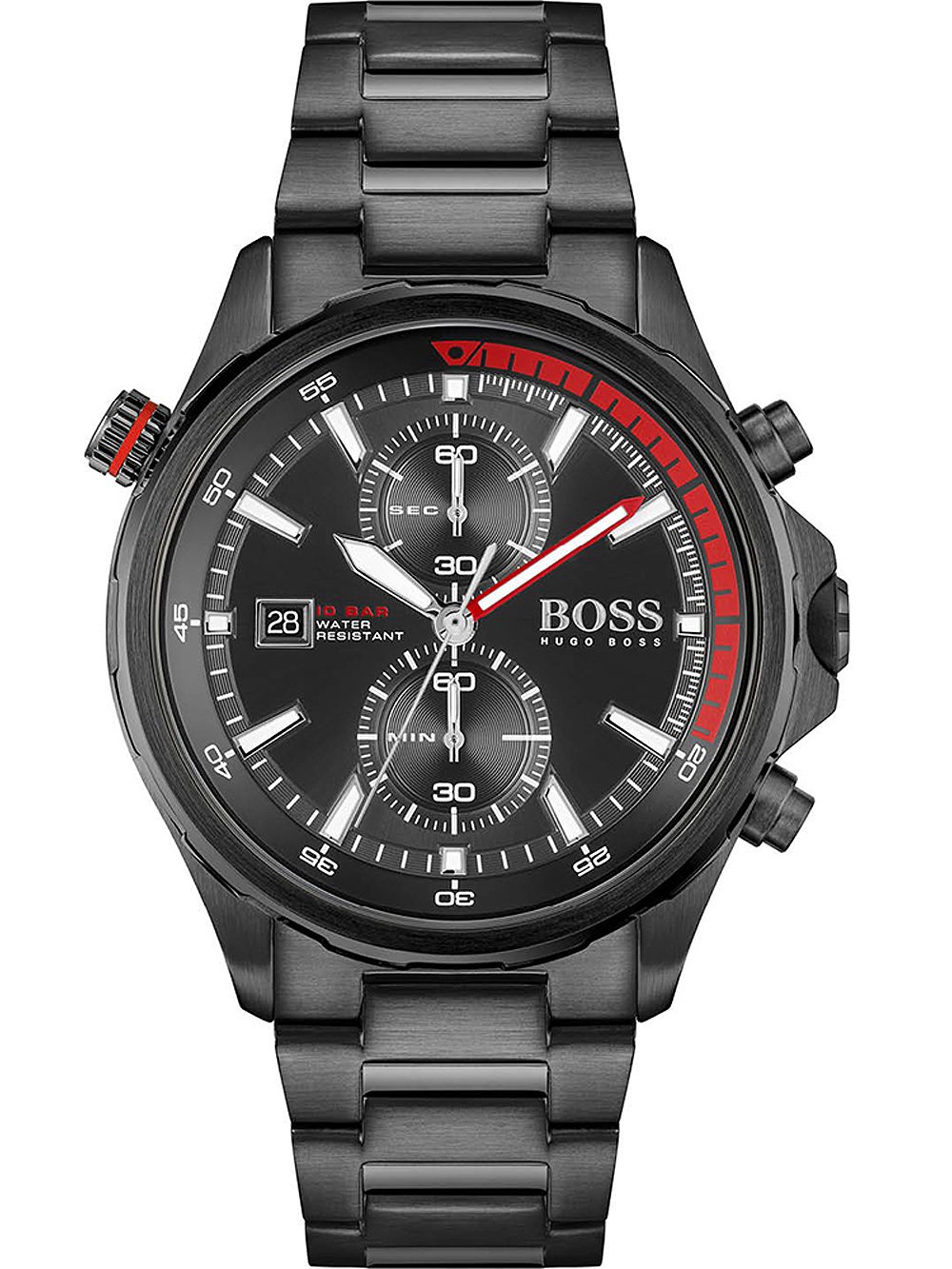 Hugo Boss Globetrotter Black Chronograph Men's Watch  1513825 - Big Daddy Watches