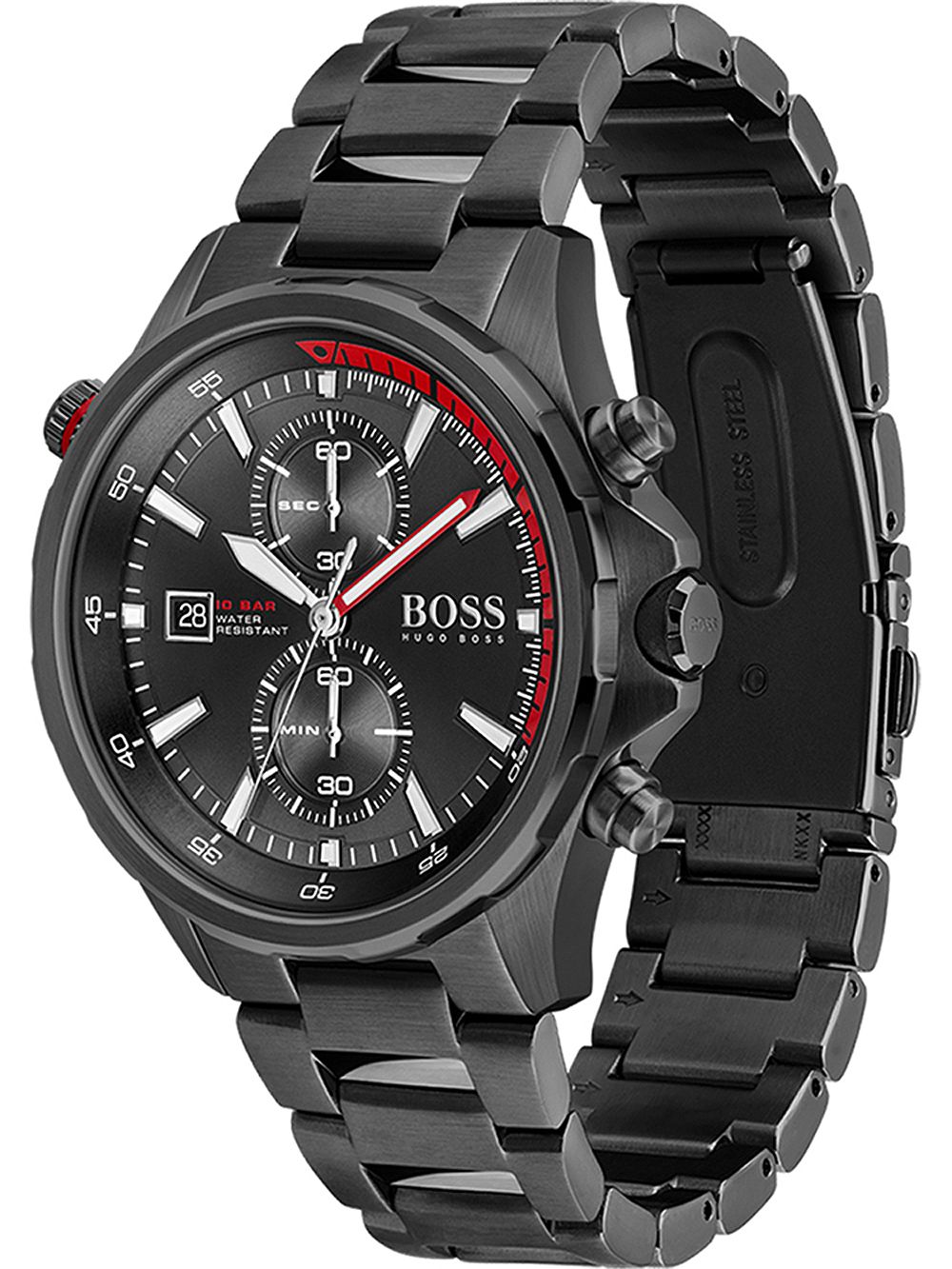 Hugo Boss Globetrotter Black Chronograph Men's Watch 1513825 - Big Daddy Watches #2
