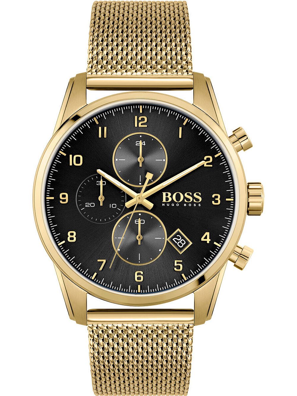 Hugo Boss Skymaster Gold Mesh Men's Watch  1513838 - Big Daddy Watches