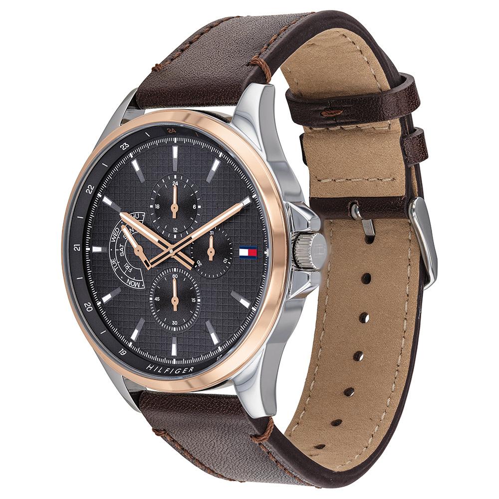 Tommy Hilfiger Multi-function Brown Leather Men's Watch 1791615