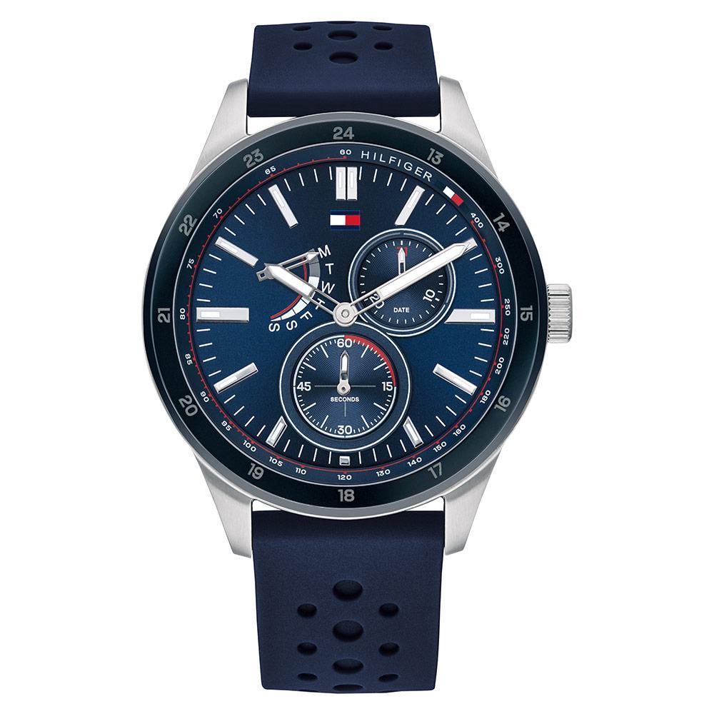 Tommy Hilfiger Multi-function Blue Silicone Men's Watch 1791635