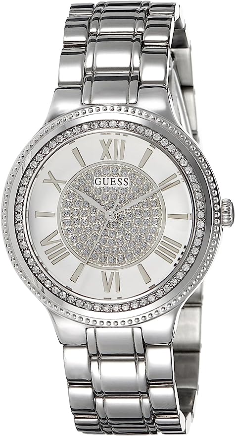 Guess Women's Silver Stainless Steel and Silver Dail Women's Watch  W0637L1 - Big Daddy Watches